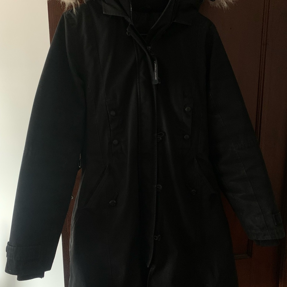 Canada Goose Women’s Black Parka Jacket with Fur Hood